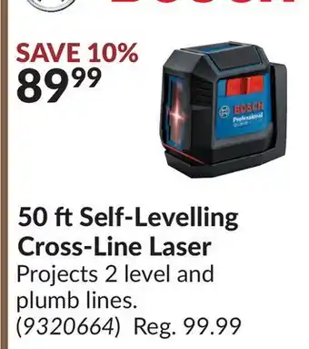 Princess Auto 50 ftSelf-Levelling Cross-Line Laser offer