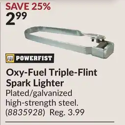 Princess Auto Oxy-Fuel Triple-Flint Spark Lighter offer