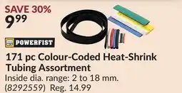 Princess Auto 171 pc Colour-Coded Heat-Shrink Tubing Assortment offer
