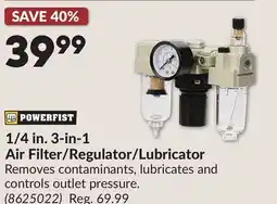 Princess Auto 1/4 in. 3-in-1 Air Filter/Regulator/Lubricator offer