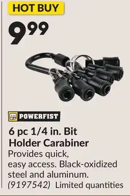 Princess Auto 6 pc 1/4 in. Bit Holder Carabiner offer