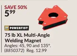 Princess Auto 75 lb XL Multi-Angle Welding Magnet offer
