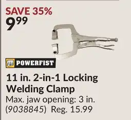 Princess Auto 11 in. 2-in-1 Locking Welding Clamp offer