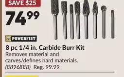 Princess Auto 8 pc 1/4 in. Carbide Burr Kit offer