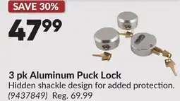 Princess Auto 3 pk Aluminum Puck Lock offer