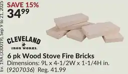 Princess Auto 6 pk Wood Stove Fire Bricks offer