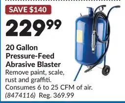 Princess Auto 20 Gallon Pressure-Feed Abrasive Blaster offer