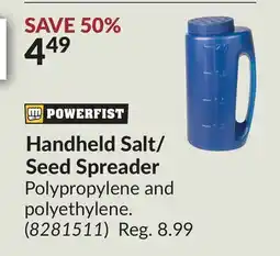 Princess Auto Handheld Salt/ Seed Spreader offer