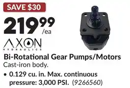 Princess Auto 0.129 cu. in. Max. continuous pressure: 3,000 PSI Bi-Rotational Gear Pumps/Motors offer