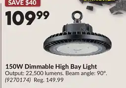 Princess Auto 150W Dimmable High Bay Light offer