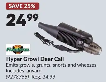 Princess Auto Hyper Growl Deer Call offer
