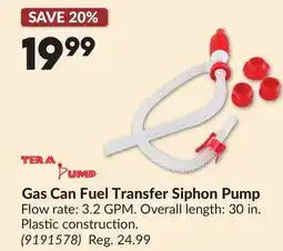 Princess Auto Gas Can Fuel Transfer Siphon Pump offer