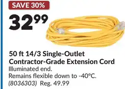 Princess Auto 50 ft 14/3 Single-Outlet Contractor-Grade Extension Cord offer