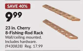 Princess Auto 23 in. Cherry 8-Fishing-Rod Rack offer