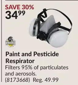 Princess Auto Paint and Pesticide Respirator offer