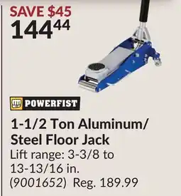 Princess Auto 1-1/2 Ton Aluminum/ Steel Floor Jack offer