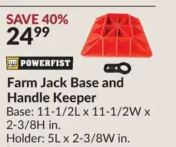 Princess Auto Farm Jack Base and Handle Keeper offer