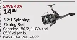 Princess Auto 5.2:1 Spinning Fishing Reel offer