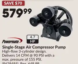 Princess Auto Single-Stage Air Compressor Pump offer
