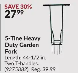 Princess Auto 5-Tine Heavy Duty Garden Fork offer