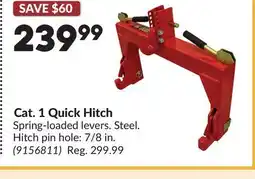 Princess Auto Cat. 1 Quick Hitch offer
