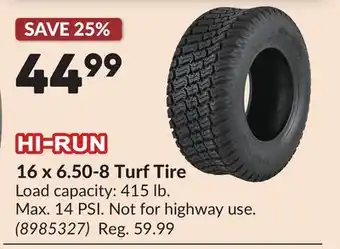 Princess Auto 16 x 6.50-8 Turf Tire offer