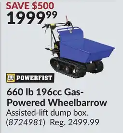 Princess Auto 660 lb 196cc Gas- Powered Wheelbarrow offer