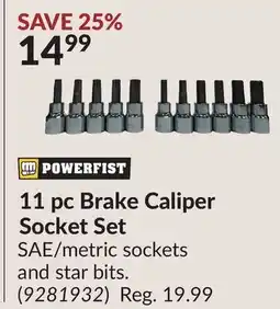Princess Auto 11 pc Brake Caliper Socket Set offer