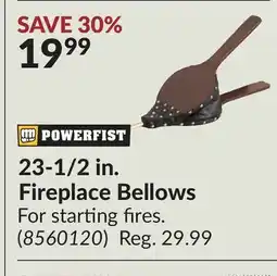 Princess Auto 23-1/2 in. Fireplace Bellows offer