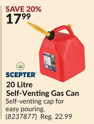 Princess Auto 20 Litre Self-Venting Gas Can offer