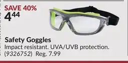 Princess Auto Safety Goggles offer