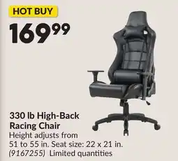 Princess Auto 330 lb High-Back Racing Chair offer