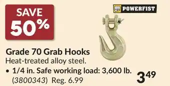 Princess Auto Grade 70 Grab Hooks offer