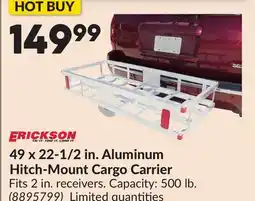 Princess Auto 49 x 22-1/2 in. Aluminum Hitch-Mount Cargo Carrier offer