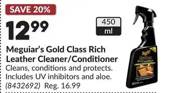 Princess Auto Meguiar's Gold Class Rich Leather Cleaner/Conditioner offer
