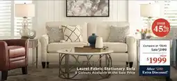 La Z Boy Laurel Fabric Stationary Sofa offer