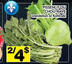 Supermarché PA PISSENLIT OU CHOU-RAVE | Dandelion or Kohlrabi offer