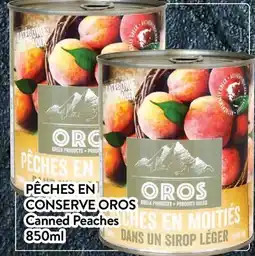Supermarché PA PÊCHES EN CONSERVE OROS | Peaches offer