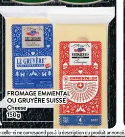 Supermarché PA FROMAGE EMMENTAL OU GRUYÈRE SUISSE | CHEESE offer