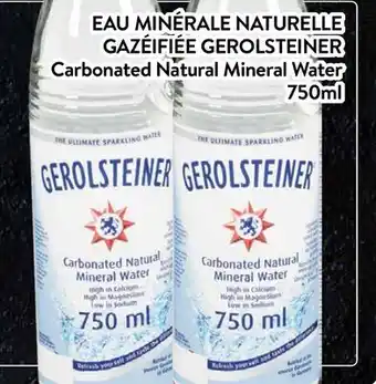 Supermarché PA EAU MINÉRALE NATURELLE GAZÉIFIÉE GEROLSTEINER | GEROLSTEINER Carbonated Natural Mineral Water offer