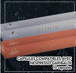 Supermarché PA CAPSULES COMPATIBLES AVEC NESPRESSO GARIBALDI offer