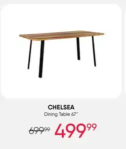 Meubles RD chelsea - Rectangular Solid Wood Dining Table - 67 offer