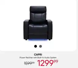 Meubles RD capri - Power Recliner with Built-In Audio System - Black offer