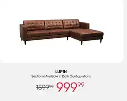 Meubles RD lupin - Sectional with Chaise - Brown offer