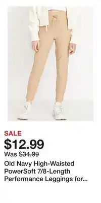 Old Navy Old Navy High-Waisted PowerSoft 7/8-Length Performance Leggings for Girls offer