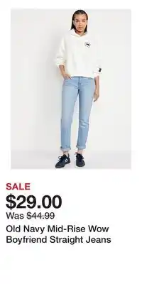 Old Navy Old Navy Mid-Rise Wow Boyfriend Straight Jeans offer