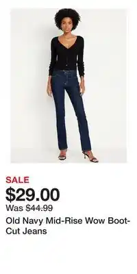 Old Navy Old Navy Mid-Rise Wow Boot-Cut Jeans offer