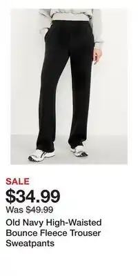 Old Navy Old Navy High-Waisted Bounce Fleece Trouser Sweatpants offer
