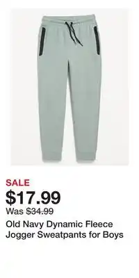 Old Navy Old Navy Dynamic Fleece Jogger Sweatpants for Boys offer