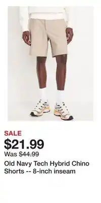 Old Navy Old Navy Tech Hybrid Chino Shorts -- 8-inch inseam offer